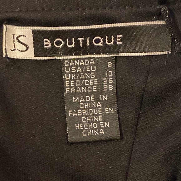 JS Boutique Elegant Black Gown w Lace Top & Spaghetti Straps - Picture 14 of 14